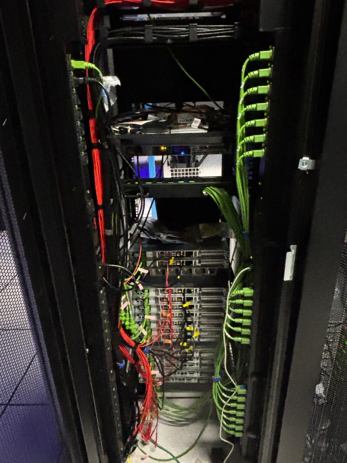 Rear of an EnviroMC server cabinet